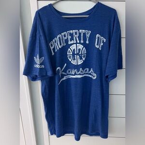 Adidas Blue Kansas Jayhawks Basketball Tee